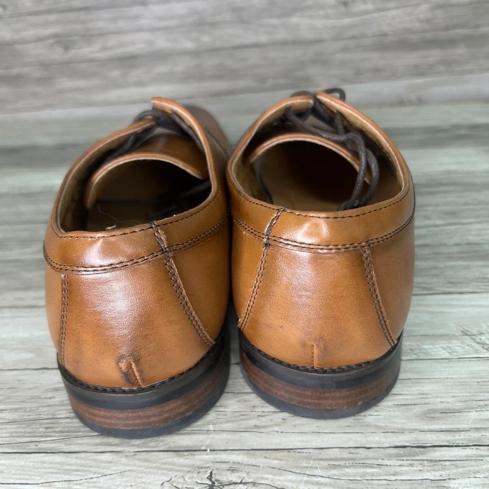 Bonafini Collection Mens Dress Shoes Brown Lace Up Size 10